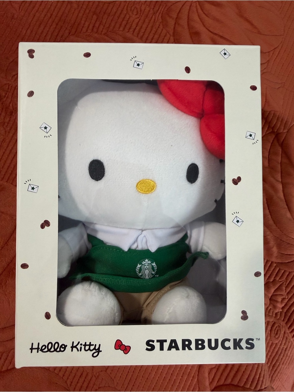 Starbucks Hello Kitty Plush in White, Green, Red
